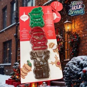 Merry Moments  Christmas Cookie Cutters 3pc Set, Plastic Brand New